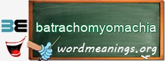 WordMeaning blackboard for batrachomyomachia